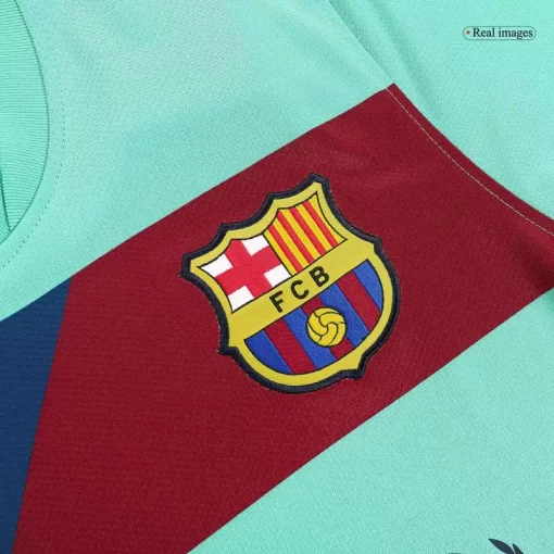 10/11 Barcelona Away Green Retro Soccer Jerseys Shirt
