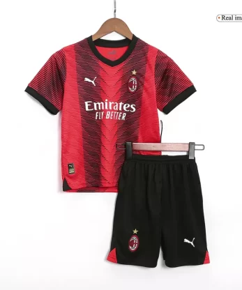 AC Milan Home Jersey Kit 2023/24 Kids(Jersey+Shorts)