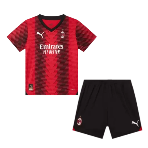 AC Milan Home Jersey Kit 2023/24 Kids(Jersey+Shorts)