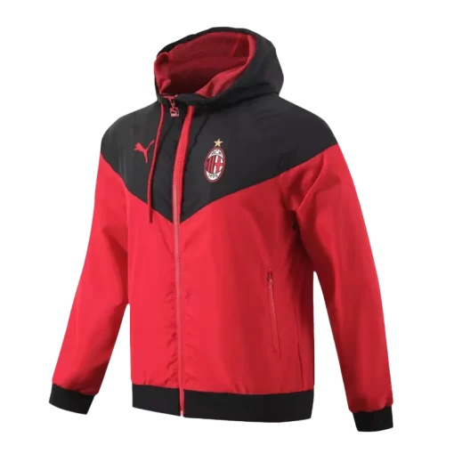 AC Milan Hoodie Windbreaker 2023/24 - Black&Red