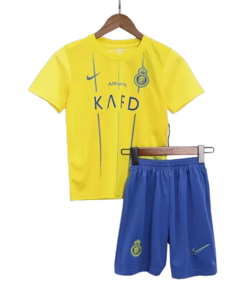 Al Nassr Home Jersey Kit 2023/24 Kids(Jersey+Shorts)