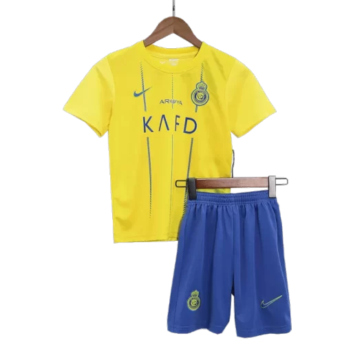Al Nassr Home Jersey Kit 2023/24 Kids(Jersey+Shorts)
