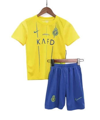 Al Nassr Home Jersey Kit 2023/24 Kids(Jersey+Shorts+Socks)