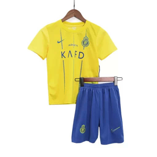 Al Nassr Home Jersey Kit 2023/24 Kids(Jersey+Shorts+Socks)