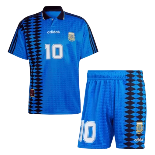 Argentina #10 Away Jersey Retro Kit 1994 (Jersey+Shorts)