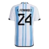 Argentina E. FERNANDEZ #24 Home Jersey Authentic 2022