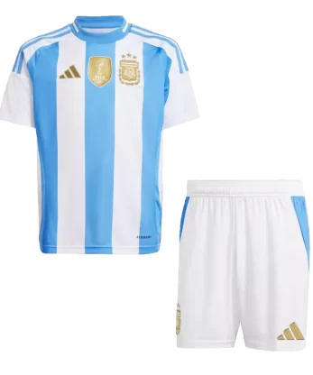 Argentina Home Jersey Kit Copa America 2024 Kids(Jersey+Shorts)