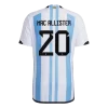 Argentina MAC ALLISTER #20 Home Jersey Authentic 2022