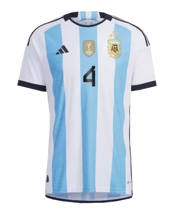 Argentina MONTIEL #4 Home Jersey Authentic 2022