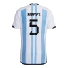Argentina PAREDES #5 Home Jersey Authentic 2022