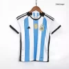 Argentina Three Star Home Jersey Kit 2022 Kids(Jersey+Shorts)