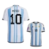 Argentina Three Star SignMESSI #10 Home Jersey Authentic 2022