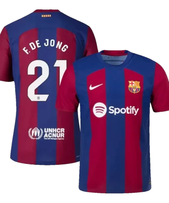 Barcelona F. DE JONG #21 Home Jersey Authentic 2023/24