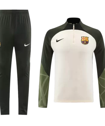 Barcelona Sweatshirt Kit 2023/24 - Cream (Top+Pants)