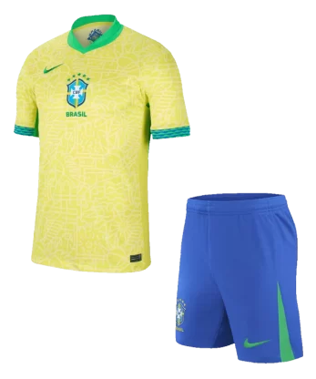 Brazil Home Jersey Kit 2024 (Jersey+Shorts)