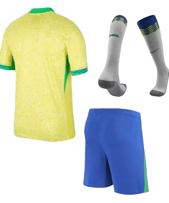 Brazil Home Jersey Kit Copa America 2024 (Jersey+Shorts+Socks)