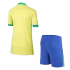 Brazil Home Jersey Kit Copa America 2024 Kids(Jersey+Shorts)