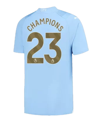CHAMPIONS #23 Manchester City Home Jersey Authentic 2023/24