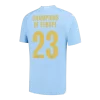 CHAMPIONS OF EUROPE #23 Manchester City Home Jersey Authentic 2023/24