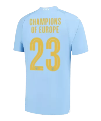 CHAMPIONS OF EUROPE #23 Manchester City Home Jersey Authentic 2023/24