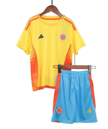 Colombia Home Jersey Kit Copa America 2024 Kids(Jersey+Shorts)