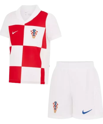 Croatia Home Jersey Kit EURO 2024 Kids(Jersey+Shorts)