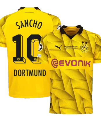 Dortmund SANCHO #10 Third Away Jersey 2023/24 - UCL FINAL