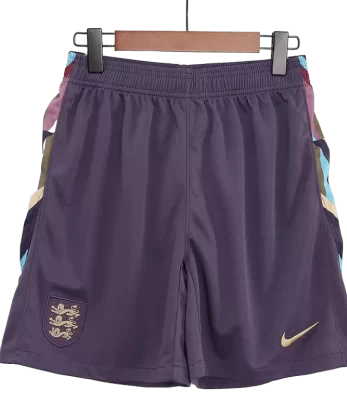England Away Soccer Shorts Euro 2024 Purple