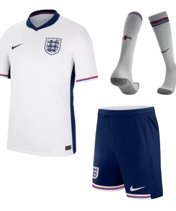 England Home Jersey Kit EURO 2024 Kids(Jersey+Shorts+Socks)