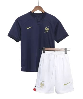 France Home Jersey Kit 2022 Kids(Jersey+Shorts)