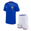 France Home Jersey Kit EURO 2024 Kids(Jersey+Shorts)