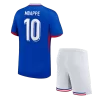 France MBAPPE #10 Home Jersey Kit EURO 2024 Kids(Jersey+Shorts)