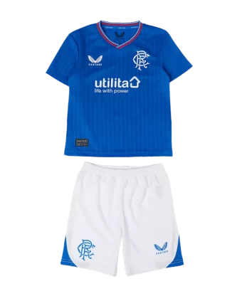 Glasgow Rangers Home Jersey Kit 2023/24 Kids(Jersey+Shorts)