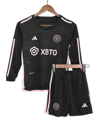 Inter Miami CF Long Sleeve Away Jersey Kit 2023/24 Kids(Jersey+Shorts)