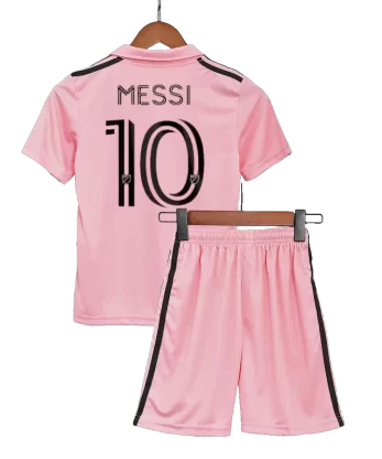 Inter Miami CF MESSI #10  "Messi GOAT" Home Jersey Kit 2023 Kids(Jersey+Shorts)