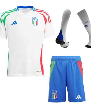 Italy Away Jersey Kit EURO 2024 Kids(Jersey+Shorts+Socks)