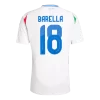 Italy BARELLA #18 Away Jersey EURO 2024