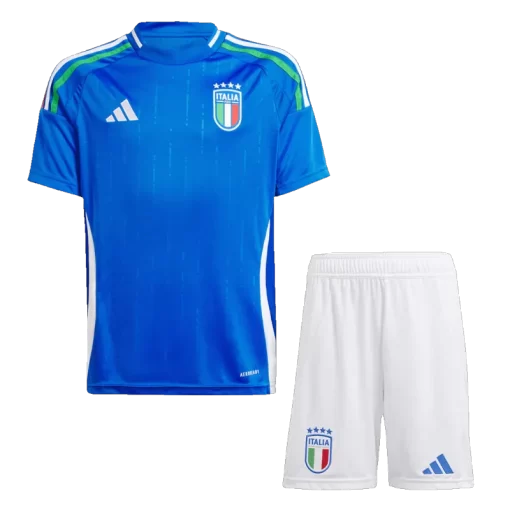 Italy Home Jersey Kit EURO 2024 Kids(Jersey+Shorts)