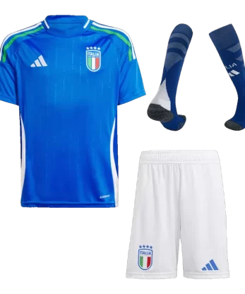 Italy Home Jersey Kit EURO 2024 Kids(Jersey+Shorts+Socks)