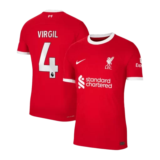 Liverpool VIRGIL #4 Home Jersey Authentic 2023/24