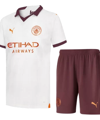 Manchester City Away Jersey Kit 2023/24 (Jersey+Shorts)