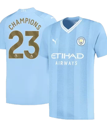 Manchester City CHAMPIONS #23 Home Jersey 2023/24
