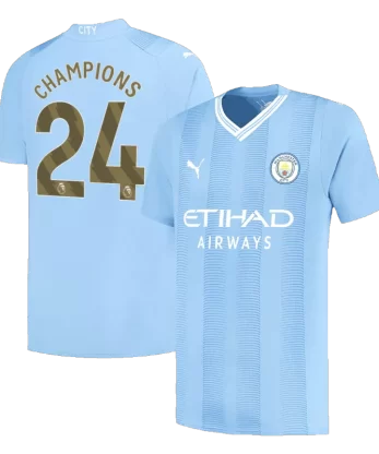 Manchester City CHAMPIONS #24 Home Jersey 2023/24