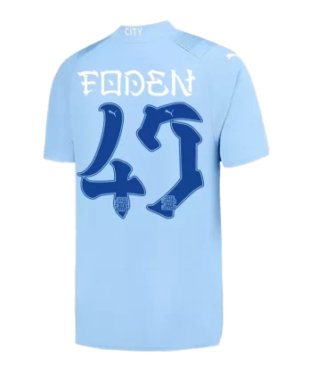 Manchester City FODEN #47 Japanese Tour Printing Home Jersey 2023/24