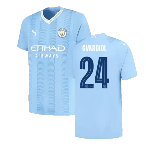 Manchester City GVARDIOL #24 Home Jersey 2023/24 - UCL Edition