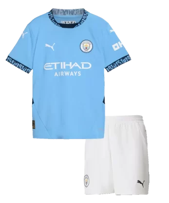Manchester City Home Jersey Kit 2024/25 Kids(Jersey+Shorts)