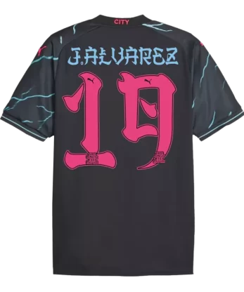 Manchester City J.ALVAREZ #19 Japanese Tour Printing Third Away Jersey 2023/24