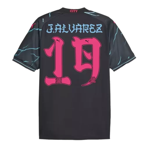 Manchester City J.ALVAREZ #19 Japanese Tour Printing Third Away Jersey 2023/24