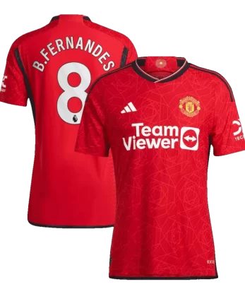 Manchester United B.FERNANDES #8 Home Jersey Authentic 2023/24