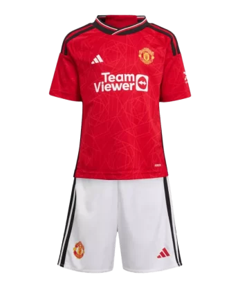 Manchester United Home Jersey Kit 2023/24 Kids(Jersey+Shorts)